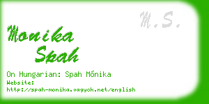 monika spah business card